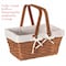 Wickerwise Double Handle Woodchip Basket with White Liner QI004651W.M - alternate 2